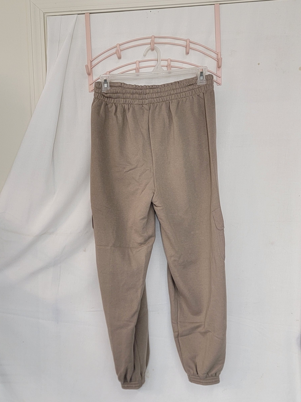 adidas Men's Taupe Elastic Waist Jogger Pants